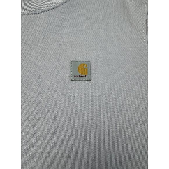 Carhartt Sweatshirt Women Purple Relaxed Fit Midweight Crew Neck Logo XS - Picture 5 of 6